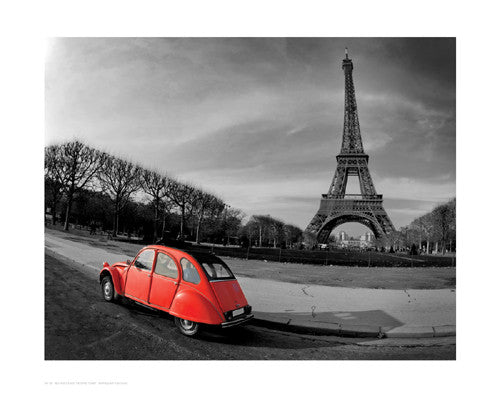 Red in Motion by the Eiffel Tower Posters by Anon - FairField Art Publishing