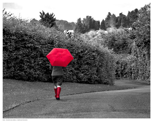 Red Boots and Umbrella Posters by Anon - FairField Art Publishing