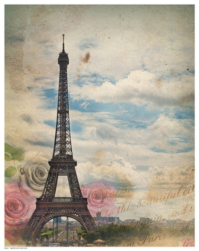 Eiffel in Rose Sky by Anon - FairField Art Publishing