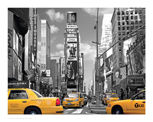 Yellow Cabs, Times Square Posters by Igor Maloratsky - FairField Art Publishing