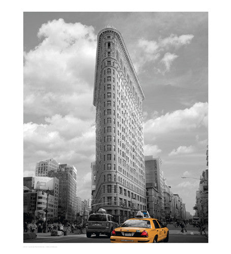 Yellow Cabs at Flatiron Building Posters by Igor Maloratsky - FairField Art Publishing