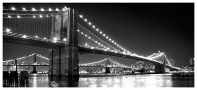 Brooklyn Bridge and Manhattan Bridge at Night by Phil Maier - FairField Art Publishing
